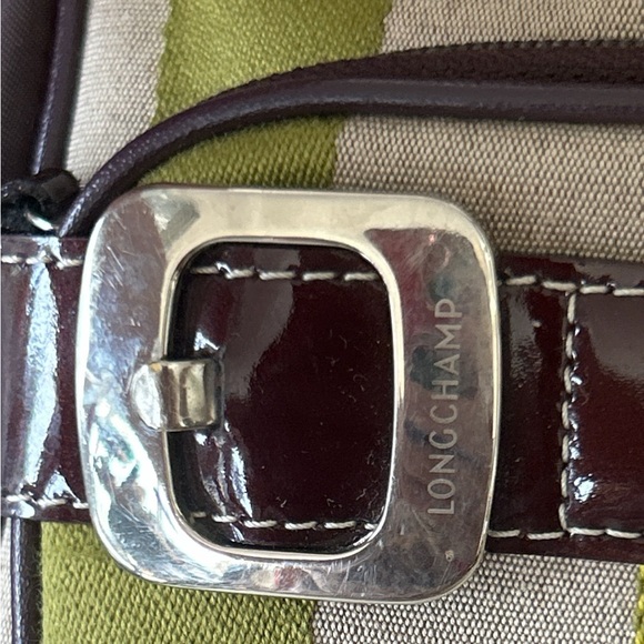 LONGCHAMP ($575) Striped UNISEX Crossbody Bag EUC made in France - Picture 6 of 12